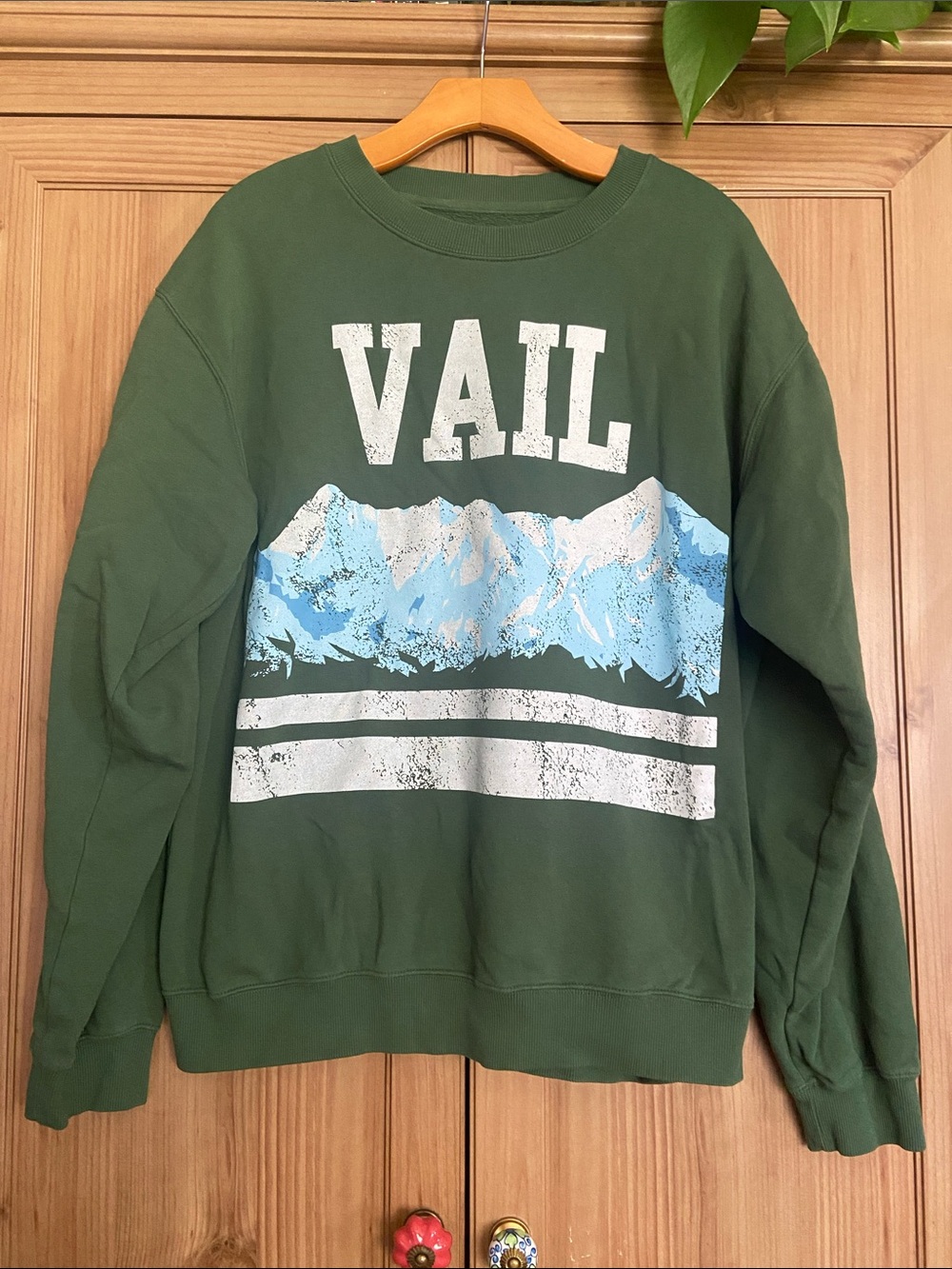 Desert Dreamer Green Vail Colorado Crewneck Sweatshirt L Good Condition